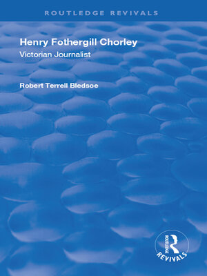 cover image of Henry Fothergill Chorley